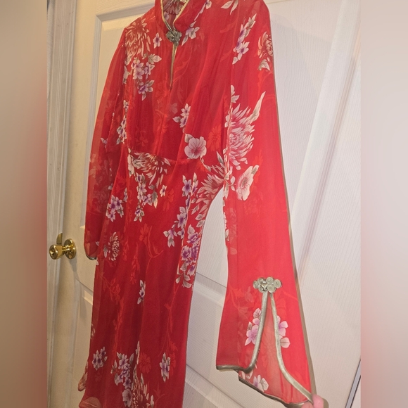 Floral Red Dress - Picture 4 of 12